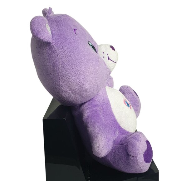 Care Bears SHARE Bear 12" Plush Toy Purple Stuffed Animal Embroider Candy Design - Picture 2 of 5